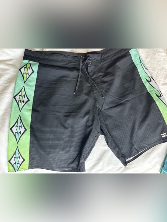 Billabong Other - Billabong Black Swim Board Shorts with Mint Side Trim